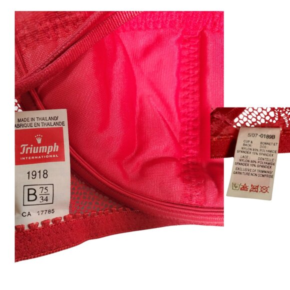 2-Piece Red Lace Lingerie Set – Bra 34B & Panties S (NWT) ❤️ - Picture 6 of 7